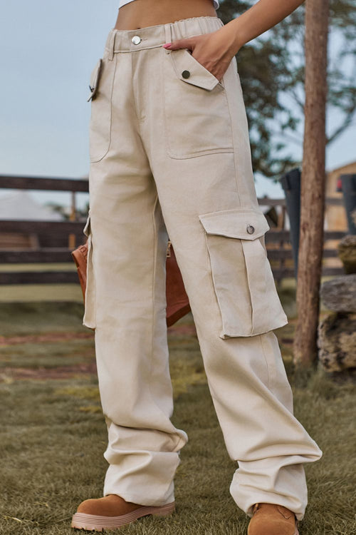 Loose Fit Long Jeans Pockets