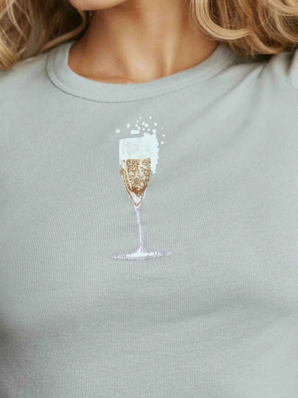 Graphic Round Neck Short Sleeve T-shirt (8)