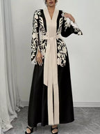 Printed Tie Waist Maxi Dress (6)