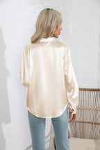 Lapel Collar Button Up Long Sleeve Shirt (18)