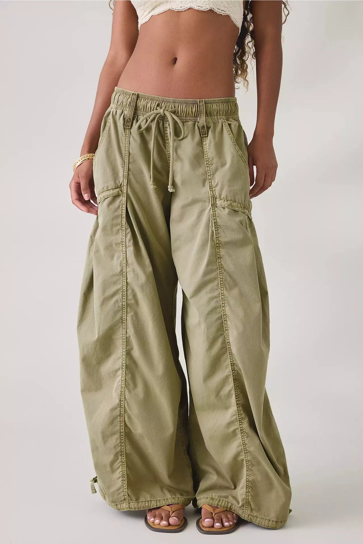High-waisted Cargo Wide-leg Pants (31)
