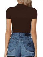 Mock Neck Short Sleeve Bodysuit (21)