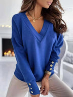 V-neck Long Sleeve Sweatshirt (3)