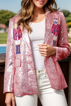 Sequin Nutcracker Long Sleeve Blazer (8)
