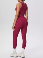Scoop Neck Tank High-waisted Leggings Active Set (33)