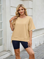 Round Neck Short Sleeve T-shirt (11)