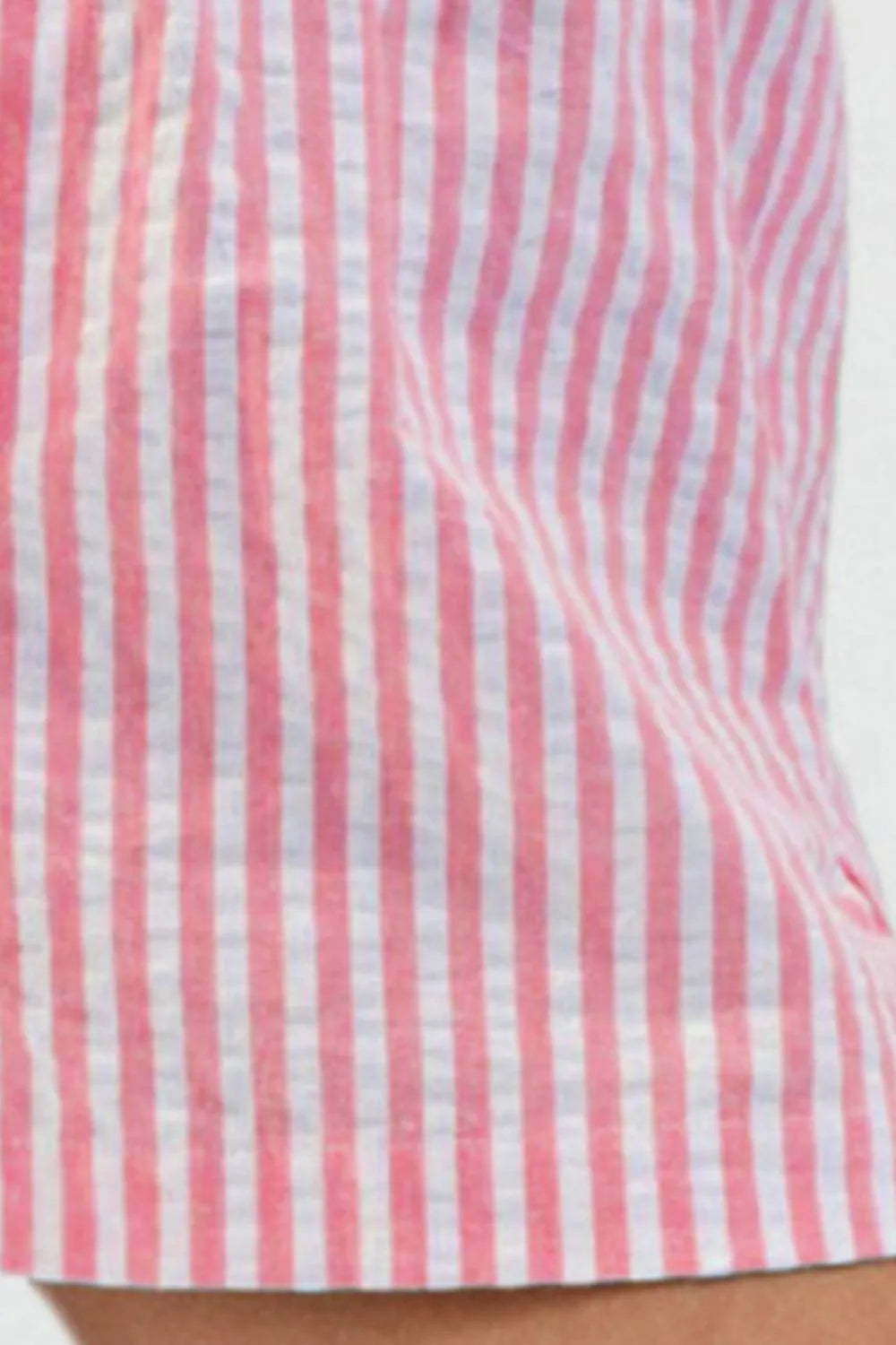 Striped Elastic Waist Shorts (14)