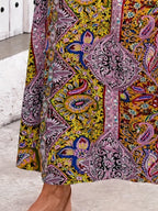 Slit Printed Elastic Waist Skirt (8)