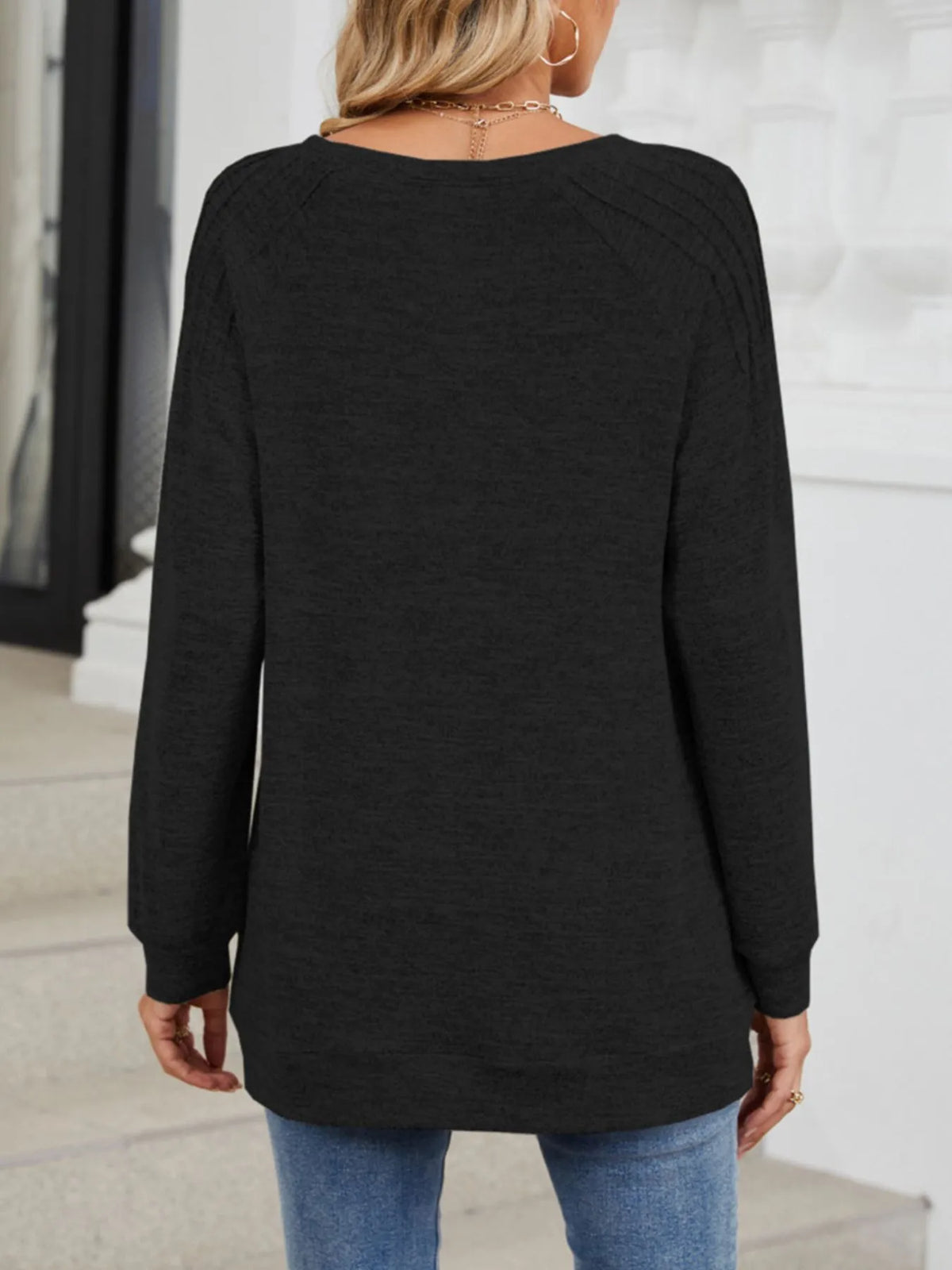 Round Neck Long Sleeve T-shirt (15)