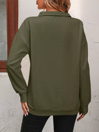 Quarter Zip Dropped Shoulder Sweatshirt (26)
