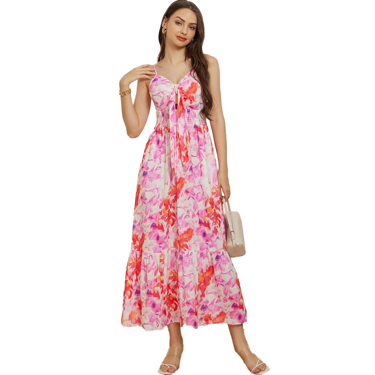 Bohemian Print Slip Dress Vacation variant CJLY231117601AZ|CJLY231117602BY|CJLY231117603CX|CJLY231117604DW|CJLY231117605EV