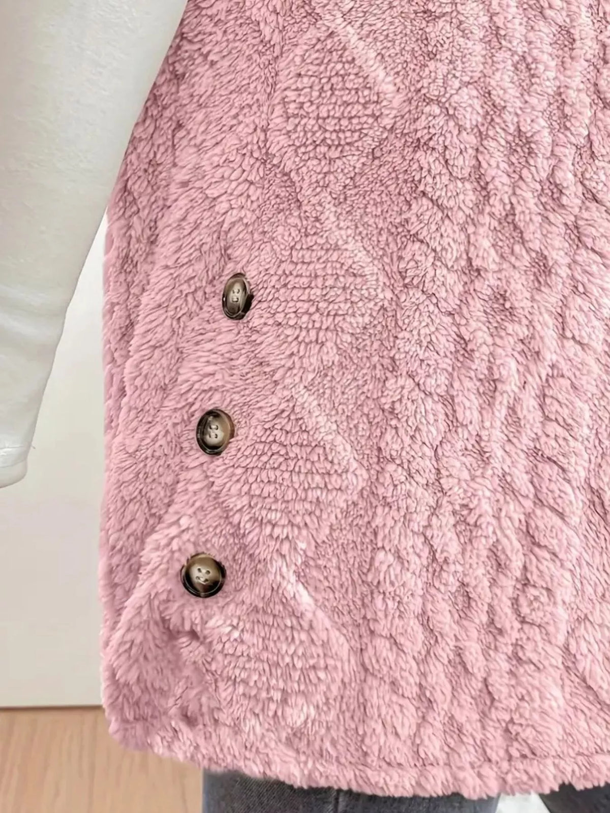 Button-down Sherpa Hooded Vest Coat (18)