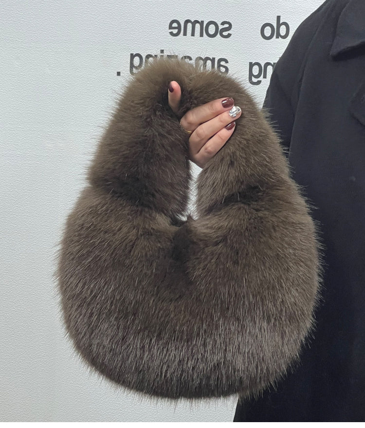 Portable Fur Bag Fall Winter Popular photo 10