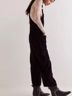 Corduroy Wide-leg Overall Adjustable Straps (6)