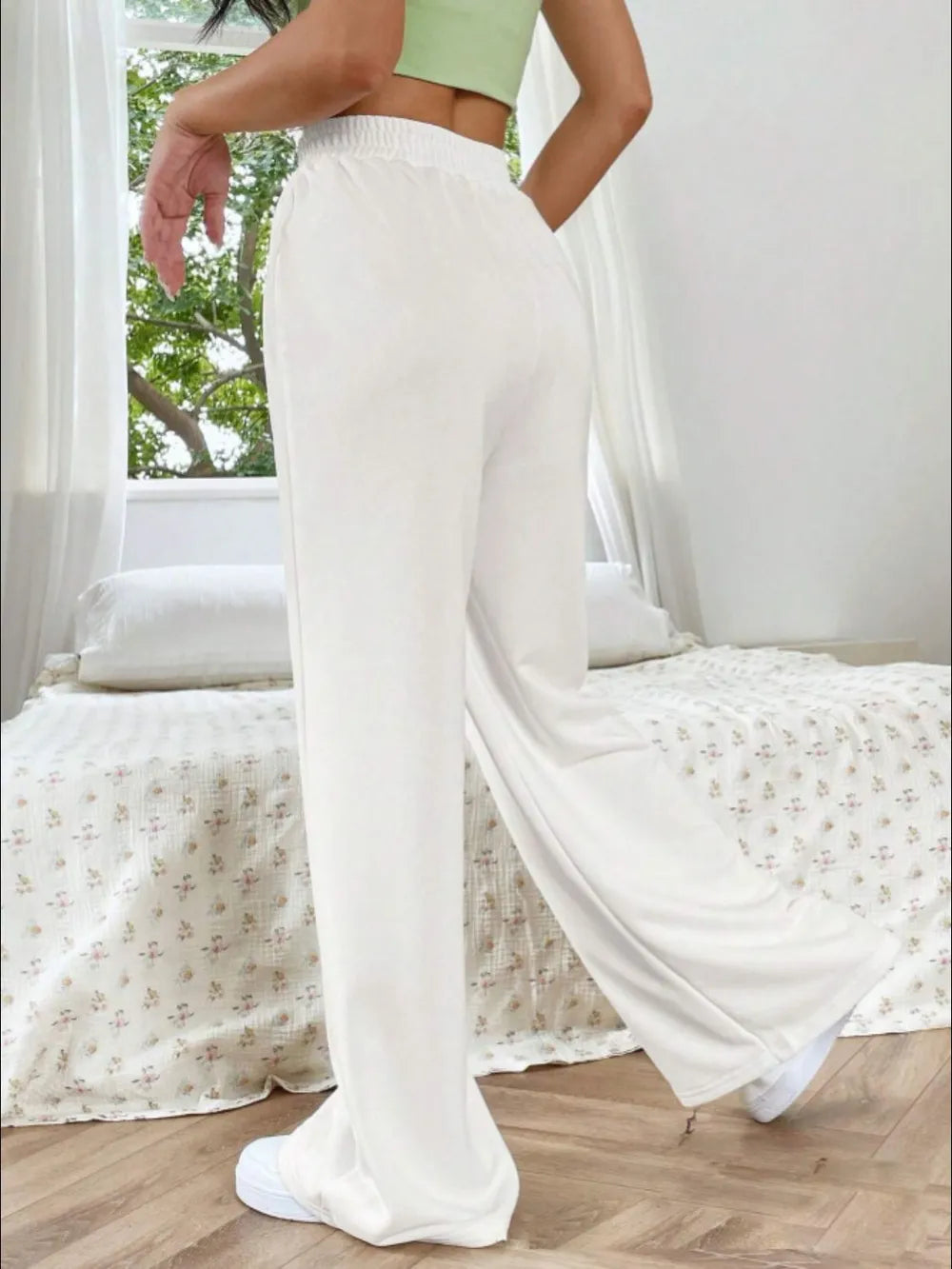 Elastic Waist Wide Leg Pants (21)