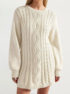 Cable Knit Sweater Mini Dress (2)