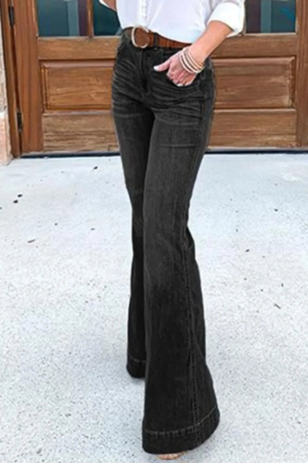 Full Size Flare Jeans Pockets Plus (4)