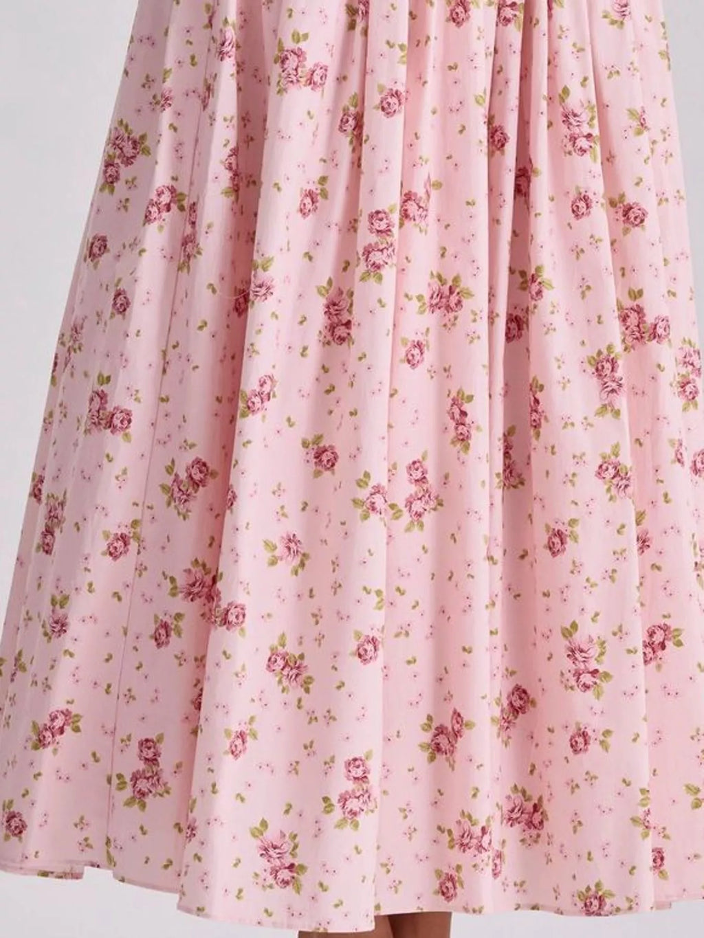 Floral Spaghetti Straps Midi Dress (58)