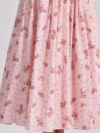 Floral Spaghetti Straps Midi Dress (58)