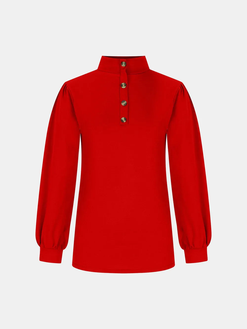 Full Size Mock Neck Long Sleeve T-shirt (3)