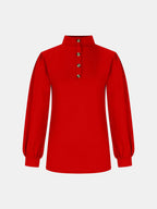 Full Size Mock Neck Long Sleeve T-shirt (3)