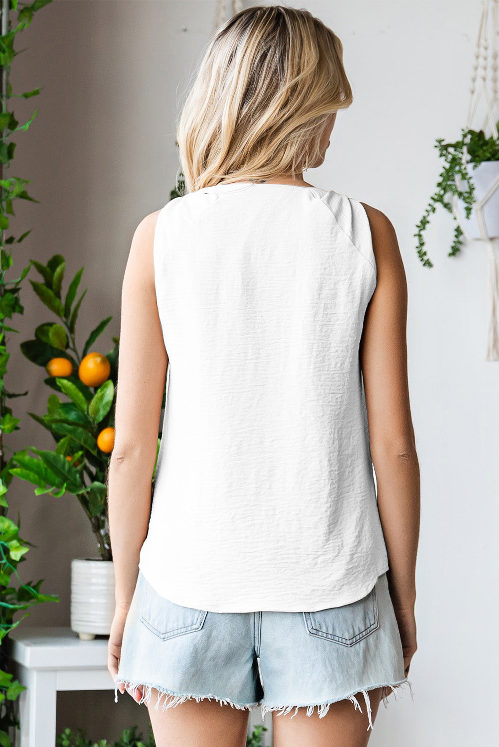 Knot Detail V-neck Tank (18)