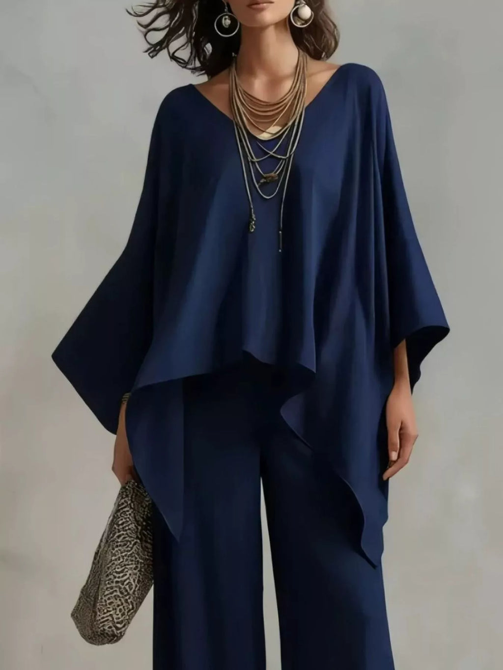V-neck Wide-leg Two-piece Set (6)