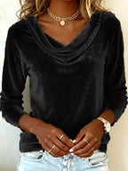 Velvet Cowl Neck Long Sleeve Top (9)