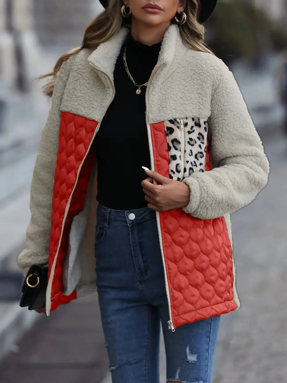 Leopard Block Zip-up Jacket (17)
