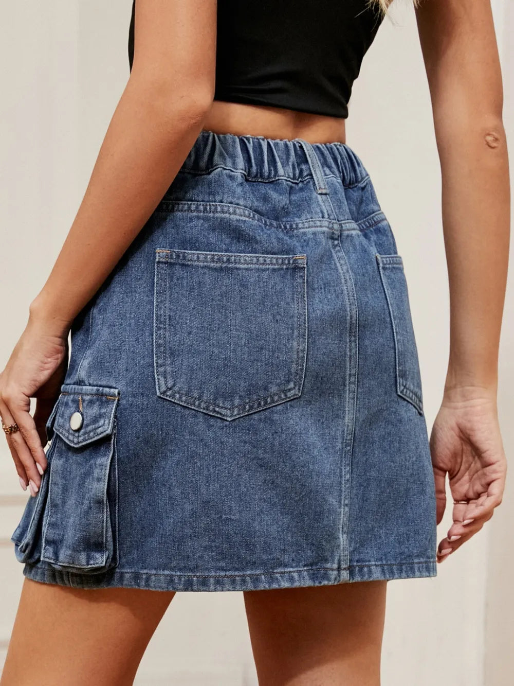 High Waist Denim Skirt (2)