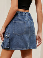High Waist Denim Skirt (2)