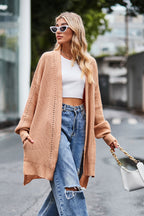 Open Front Dropped Shoulder Longline Cardigan (27)