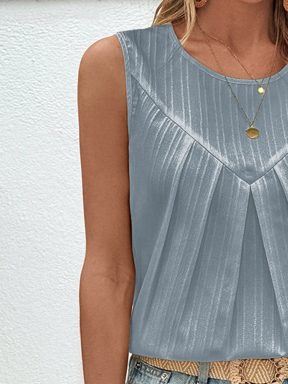 Ruched Round Neck Tank (9)