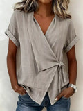 Tie-side Detail Wrap Top