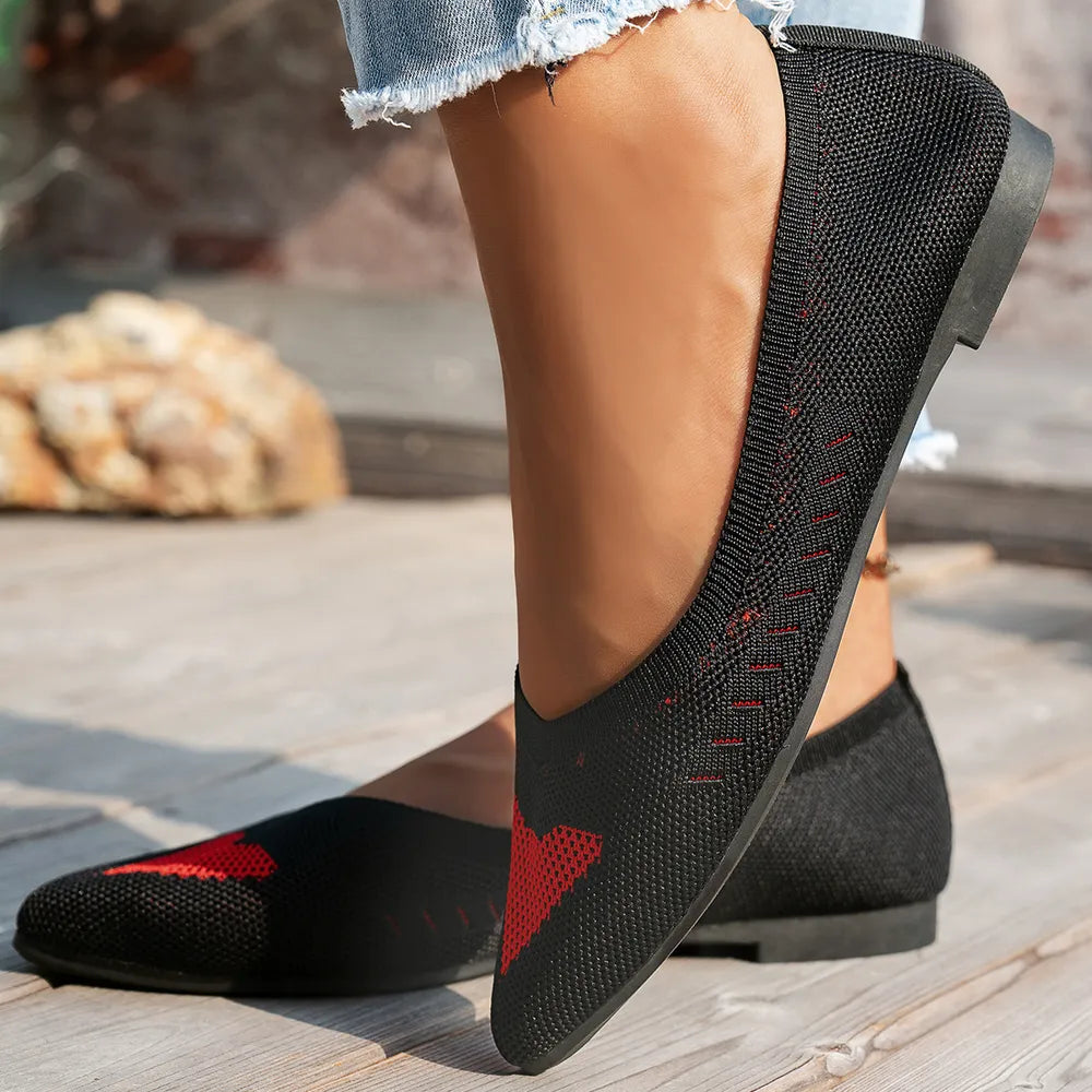 Mesh Point Toe Flat Slip-ons (3)
