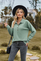 Collared Neck Long Sleeve Blouse (5)