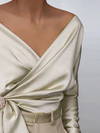 Surplice Long Sleeve Blouse (11)