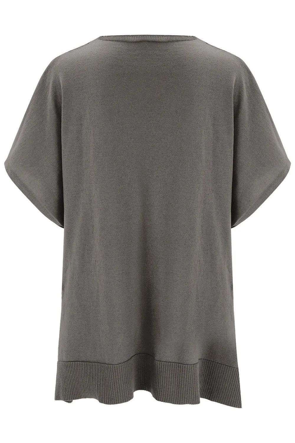 Slit V-neck Half Sleeve Knit Top (15)