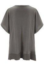 Slit V-neck Half Sleeve Knit Top (15)