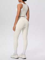 Scoop Neck Tank High-waisted Leggings Active Set (26)