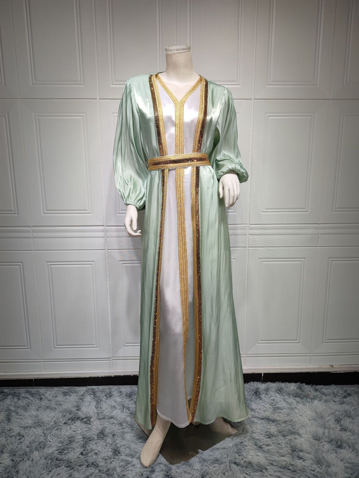 Bright Silk Satin Dress variant CJLY170271616PK|CJLY170271617QJ|CJLY170271618RI|CJLY170271619SH|CJLY170271620TG