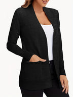 Open Front Long Sleeve Sweater Cardigan (14)
