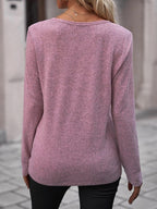 Round Neck Buttoned Long Sleeve T-shirt (12)