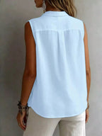 Sleeveless Button-down Shirt (5)