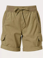Full Size Drawstring Cargo Shorts Plus (51)