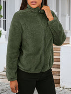 Zip Up Turtleneck Long Sleeve Jacket (3)