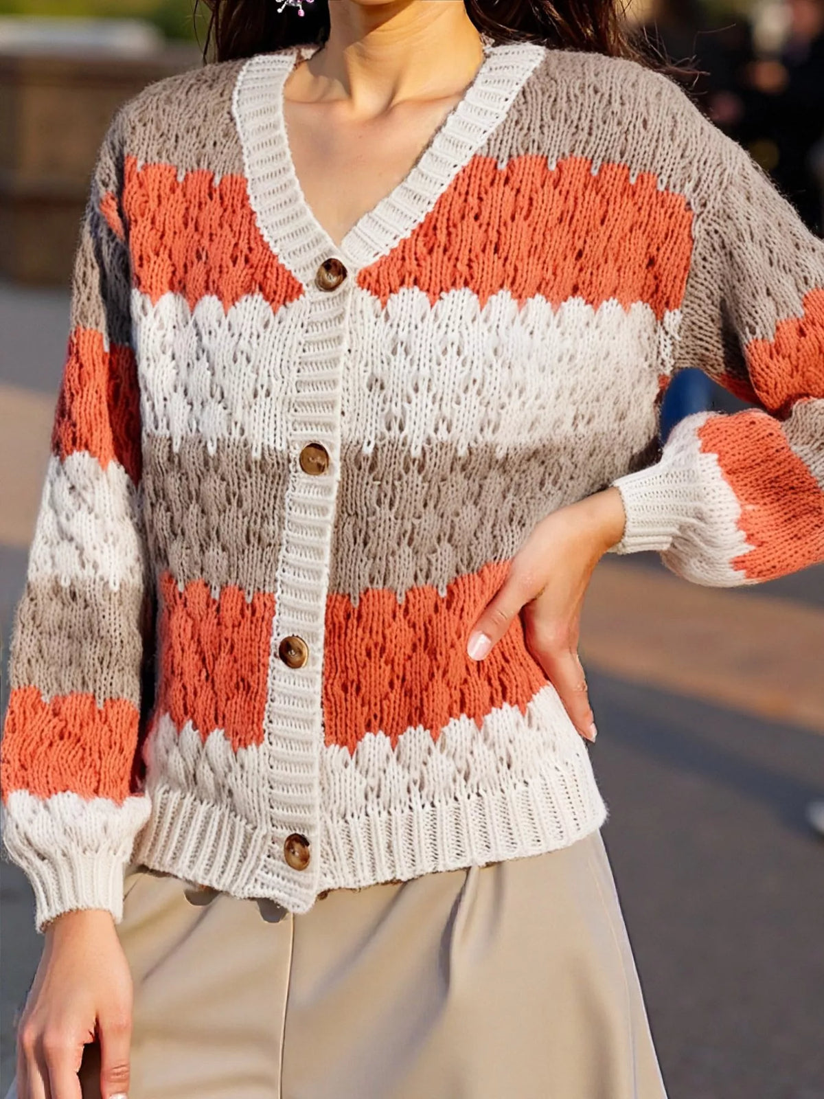 Block Button Up Cardigan (15)
