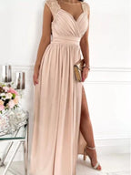 High Slit Lace Detail Maxi Dress (16)