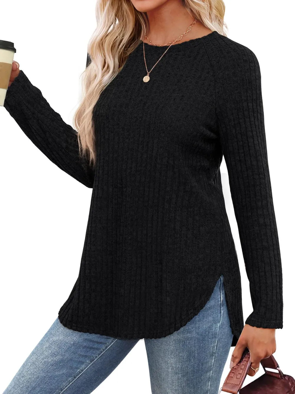 Round Neck Raglan Sleeve T-shirt (7)