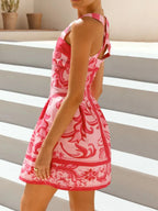 Printed Square Neck Midi Dress (22)